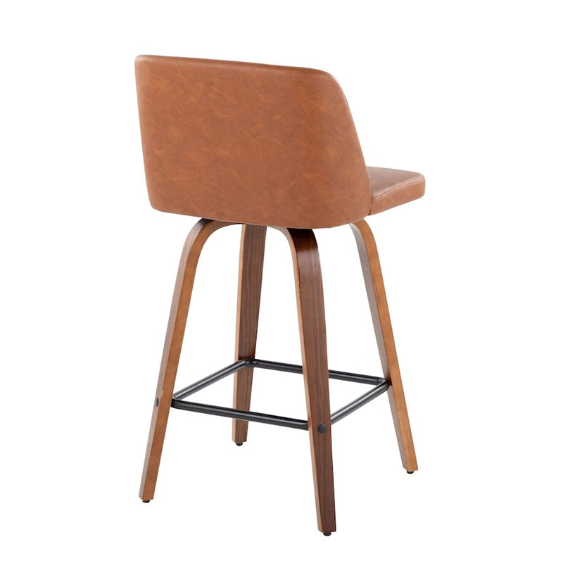 LumiSource Toriano 26" SQ Counter Stool Set, W/CAM/BKST