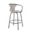 LumiSource Waco Industrial Counter Stool, Black Metal/Grey Wood