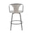 LumiSource Waco Industrial Counter Stool, Black Metal/Grey Wood
