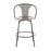 LumiSource Waco Industrial Counter Stool, Black Metal/Grey Wood