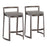 LumiSource Fuji Counter Stool, Set of 2, Antique Metal