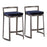 LumiSource Fuji Counter Stool, Set of 2, Antique Metal