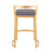 LumiSource Fuji Counter Stool, Set of 2, Gold Metal/Grey PU