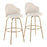 LumiSource Ahoy Bar Stool, Set of 2, Gold /Cream - B30-AHOYCLAIREG2AUNACR2