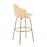 LumiSource Ahoy Bar Stool, Set of 2, Gold /Cream