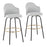 LumiSource Ahoy Bar Stool, Set/2, BK/Gold/GY/Bamboo - B30-AHOYCLAIREG2BKNALGY2