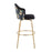 LumiSource Ahoy Bar Stool, Set of 2, Gold/Black