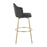 LumiSource Ahoy Bar Stool, Set of 2, Gold/Charcoal