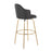 LumiSource Ahoy Bar Stool, Set of 2, Gold/Charcoal
