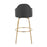 LumiSource Ahoy Bar Stool, Set of 2, Gold/Charcoal