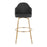LumiSource Ahoy Bar Stool, Set of 2, Gold/Charcoal