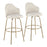 LumiSource Ahoy Bar Stool, Set of 2, Gold/Cream Fabric - B30-AHOYUPCLAIREG2AUCR2