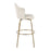 LumiSource Ahoy Bar Stool, Set of 2, Gold/Cream Fabric