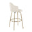 LumiSource Ahoy Bar Stool, Set of 2, Gold/Cream Fabric