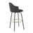 LumiSource Ahoy Bar Stool, Set of 2, Black/Gold/Charcoal