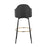 LumiSource Ahoy Bar Stool, Set of 2, Black/Gold/Charcoal