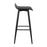LumiSource Ale Bar Stool, Set of 2, Black Steel/Black PVC