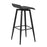 LumiSource Ale Bar Stool, Set of 2, Black Steel/Black PVC