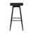 LumiSource Ale Bar Stool, Set of 2, Black Steel/Black PVC
