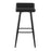LumiSource Ale Bar Stool, Set of 2, Black Steel/Black PVC