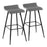 LumiSource Ale Bar Stool, Set of 2, Black Steel/Grey - B30-ALEBKDGY2