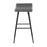 LumiSource Ale Bar Stool, Set of 2, Black Steel/Grey