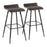 LumiSource Ale Bar Stool, Set of 2, Black Steel/Espresso - B30-ALEBKE2