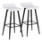 LumiSource Ale Bar Stool, Set of 2, Black Steel/White PVC - B30-ALEBKW2