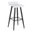LumiSource Ale Bar Stool, Set of 2, Black Steel/White PVC