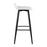 LumiSource Ale Bar Stool, Set of 2, Black Steel/White PVC