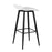 LumiSource Ale Bar Stool, Set of 2, Black Steel/White PVC