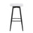 LumiSource Ale Bar Stool, Set of 2, Black Steel/White PVC