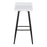 LumiSource Ale Bar Stool, Set of 2, Black Steel/White PVC