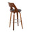 LumiSource Cecina Barstool, Set of 2, Walnut/Brown/Chrome