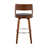 LumiSource Cecina Barstool, Set of 2, Walnut/Brown/Chrome