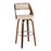 LumiSource Cecina Barstool, Set of 2, Walnut/Cream/Chrome