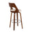 LumiSource Cecina Barstool, Set of 2, Walnut/Cream/Chrome