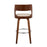 LumiSource Cecina Barstool, Set of 2, Walnut/Cream/Chrome