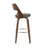 LumiSource Cecina Barstool, Set of 2, Walnut/Grey/Chrome