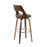 LumiSource Cecina Barstool, Set of 2, Walnut/Grey/Chrome