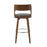 LumiSource Cecina Barstool, Set of 2, Walnut/Grey/Chrome