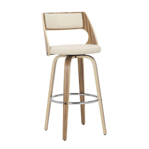 LumiSource Cecina 30'' Barstool, Set/2, Zebra/CR/CH