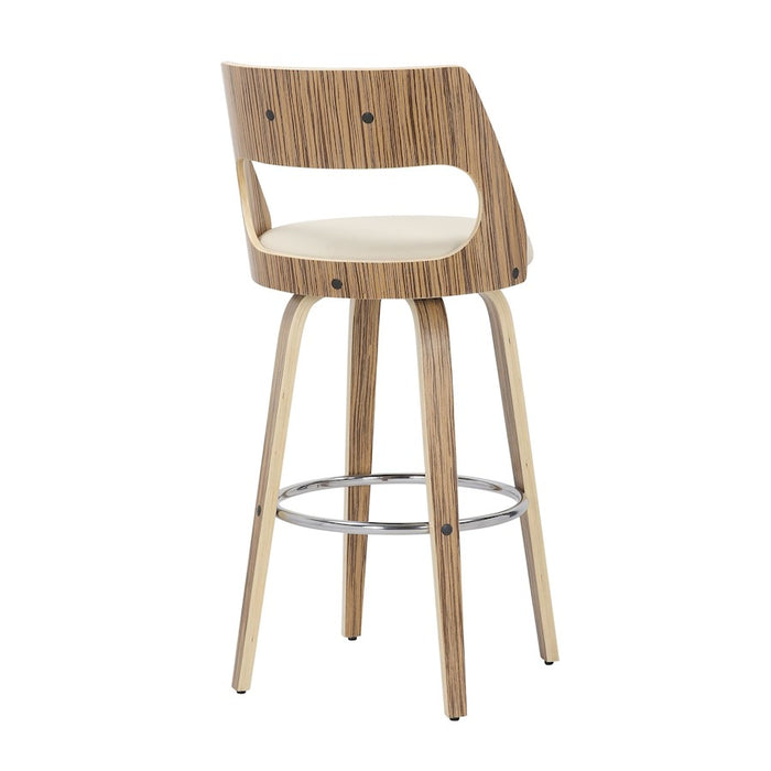 LumiSource Cecina 30'' Barstool, Set/2, Zebra/CR/CH