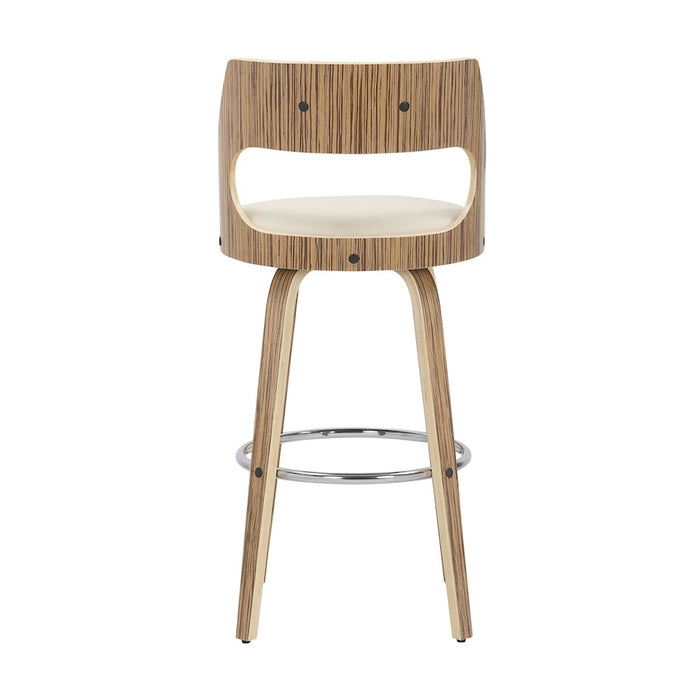 LumiSource Cecina 30'' Barstool, Set/2, Zebra/CR/CH