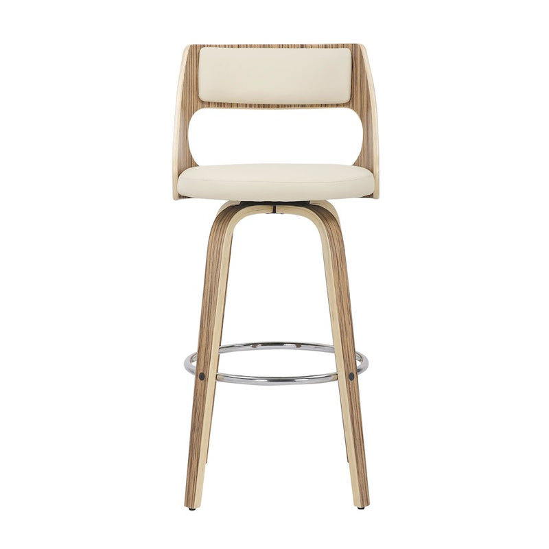 LumiSource Cecina 30'' Barstool, Set/2, Zebra/CR/CH