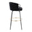 LumiSource Claire Barstool, Set of 2, Black/Gold/Black