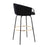 LumiSource Claire Barstool, Set of 2, Black/Gold/Black