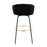 LumiSource Claire Barstool, Set of 2, Black/Gold/Black