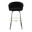 LumiSource Claire Barstool, Set of 2, Black/Gold/Black
