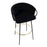 LumiSource Claire Barstool, Set of 2, Black/Gold/Black
